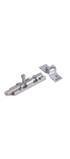 Шпингалет ЗТ-12 малый цинк белый | Сталь, -