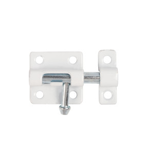 Шпингалет мебельный металлический SPD40х30 WH белый