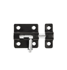 Шпингалет мебельный металлический SPD40х30 BL черный