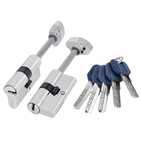 Цилиндровый механизм (Z407/75) Z4007Tang75(40+10+25) со штоком CP хром