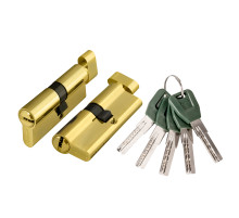 Цилиндровый механизм (A202/80) A2002Knob80(35+10+35) с вертушкой PB латунь