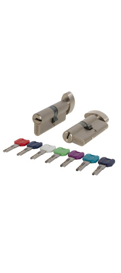 Цилиндровый механизм MaxPro7002Knob90mm(35+10+45) SN никель 7key с вертушкой | ZAMAK, 90 мм (35+10+45)