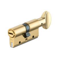 Цилиндровый механизм с вертушкой 164 DBM-E/70 (30+10+30) mm латунь 5 кл.