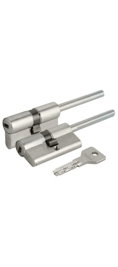 Цилиндровый механизм под вертушку (дл. шток) Cisa ASIX OE307-07.12 (60 мм/25+10+25), НИКЕЛЬ, Латунь, 60 мм