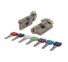 Цилиндровый механизм MaxPro7002Knob70mm(30+10+30) SN никель 7key с вертушкой