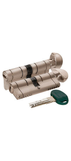 Цилиндровый механизм с вертушкой C31F364601RC5 (82 мм/31+10+41), МАТ.НИКЕЛЬ (верт. 99.506) | Латунь, 82 мм (31+10+41)