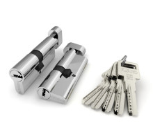 Цилиндровый механизм (R602/80) R6002Knob80(35+10+35) CP хром 5Key с вертушкой