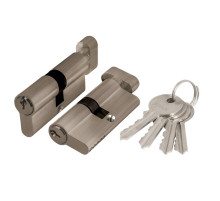 Цилиндровый механизм (AX102/60) AX1002Knob60 (25+10+25)/HD AB бронза 4Key с вертушкой