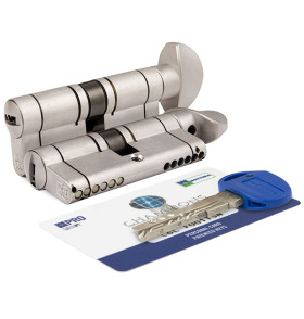 Цилиндровый механизм с вертушкой CP4F414101R (82 мм/36+10+36) МАТ.НИКЕЛЬ