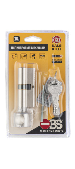 Цилиндровый механизм с вертушкой 164 OBS SCE/90 (40+10+40) mm никель 5 кл. new | Латунь, 90 мм (40+10+40)