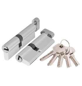 Цилиндровый механизм (AX202/120) AX2002Knob120 (55+10+55) CP хром с вертушкой