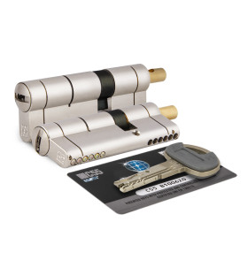 Цилиндровый механизм под вертушку C55F464601C5 (92 мм/41+10+41), МАТ.НИКЕЛЬ