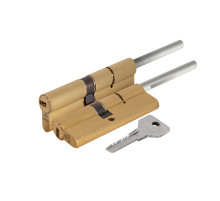 Цилиндровый механизм под вертушку (дл. шток) Cisa ASIX OE307-87.00 (90 мм/55+10+25), ЛАТУНЬ