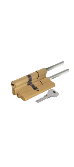 Цилиндровый механизм под вертушку (дл. шток) Cisa ASIX OE307-87.00 (90 мм/55+10+25), ЛАТУНЬ | -, 90 мм (55+10+25)