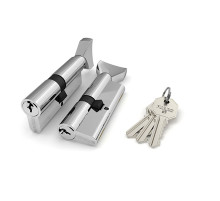 Цилиндровый механизм (100 CM/80) 1000CMKnob80(35+10+35) CP хром 3Key с вертушкой