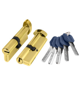 Цилиндровый механизм (Z402/60) Z4002Knob60(25+10+25) с вертушкой PB латунь