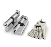 Цилиндровый механизм (R602/70) R6002Knob70(30+10+30) CP хром 5Key с вертушкой