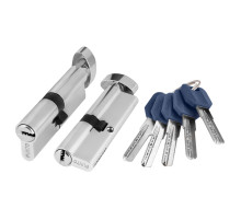 Цилиндровый механизм (Z402/70) Z4002Knob70(30+10+30) с вертушкой CP хром