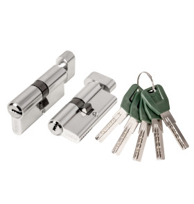 Цилиндровый механизм (A202/90) A2002Knob90(50+10+30) с вертушкой SN никель