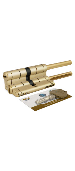 Цилиндровый механизм под вертушку (дл. шток) C39P513101LC5 (82 мм/46+10+26), ЛАТУНЬ (PVD) | -, 82 мм (46+10+26)