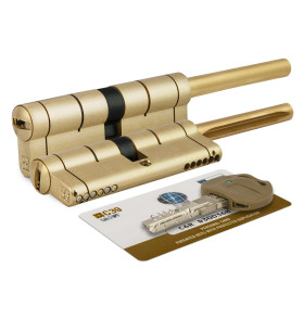 Цилиндровый механизм под вертушку (дл. шток) C39P513101LC5 (82 мм/46+10+26), ЛАТУНЬ (PVD)