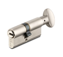 Цилиндровый механизм с вертушкой 164 SM/90 (40+10+40) mm никель 5 кл.