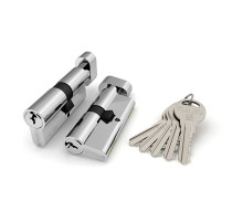 Цилиндровый механизм (R302/60) R3002Knob60(25+10+25) CP хром 5Key с вертушкой