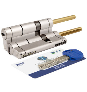 Цилиндровый механизм под вертушку (дл. шток) CP4P463101C5 (77 мм/41+10+26), МАТ.НИКЕЛЬ