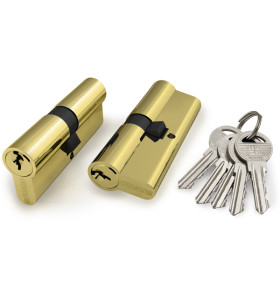 Цилиндровый механизм (100 ZA/60) 1000ZAKey60(25+10+25) PB латунь 5Key