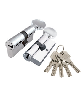 Цилиндровый механизм Z3002Knob100(45+10+45) с вертушкой CP хром