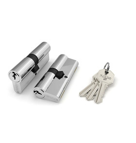 Цилиндровый механизм (100 CA/80) 1000CAKey80(35+10+35) CP хром 5Key