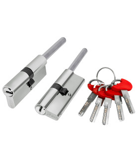 Цилиндровый механизм D-PRO5007 Tang 105 w/k (70+10+25) CP хром 5Key  без верт.