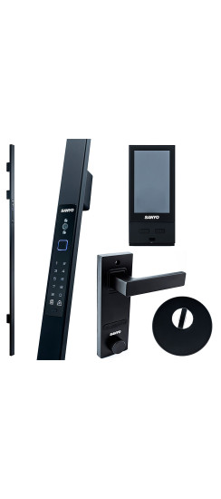 Электронный замок Sanyo D700 Usmart Go DM70 с WiFi, ручка скоба 1800 мм, черный | Алюминиевый сплав, сталь, пластик