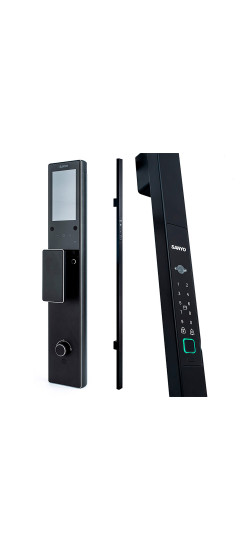 Электронный замок Sanyo D501 Tuya DM70 с WiFi, ручка скоба 1800 мм, черный | Алюминиевый сплав, сталь, пластик