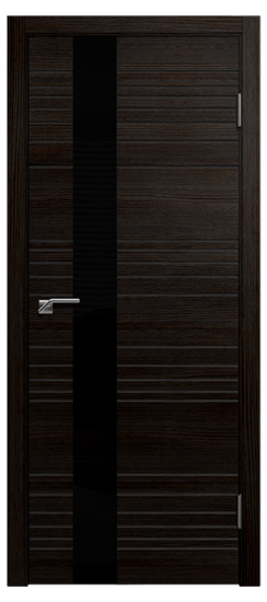 Новелла 1 Венге,стекло черное Венге | Венге, 2000*600