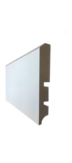 Плинтус напольный Белый | Белый, 80*16*2400