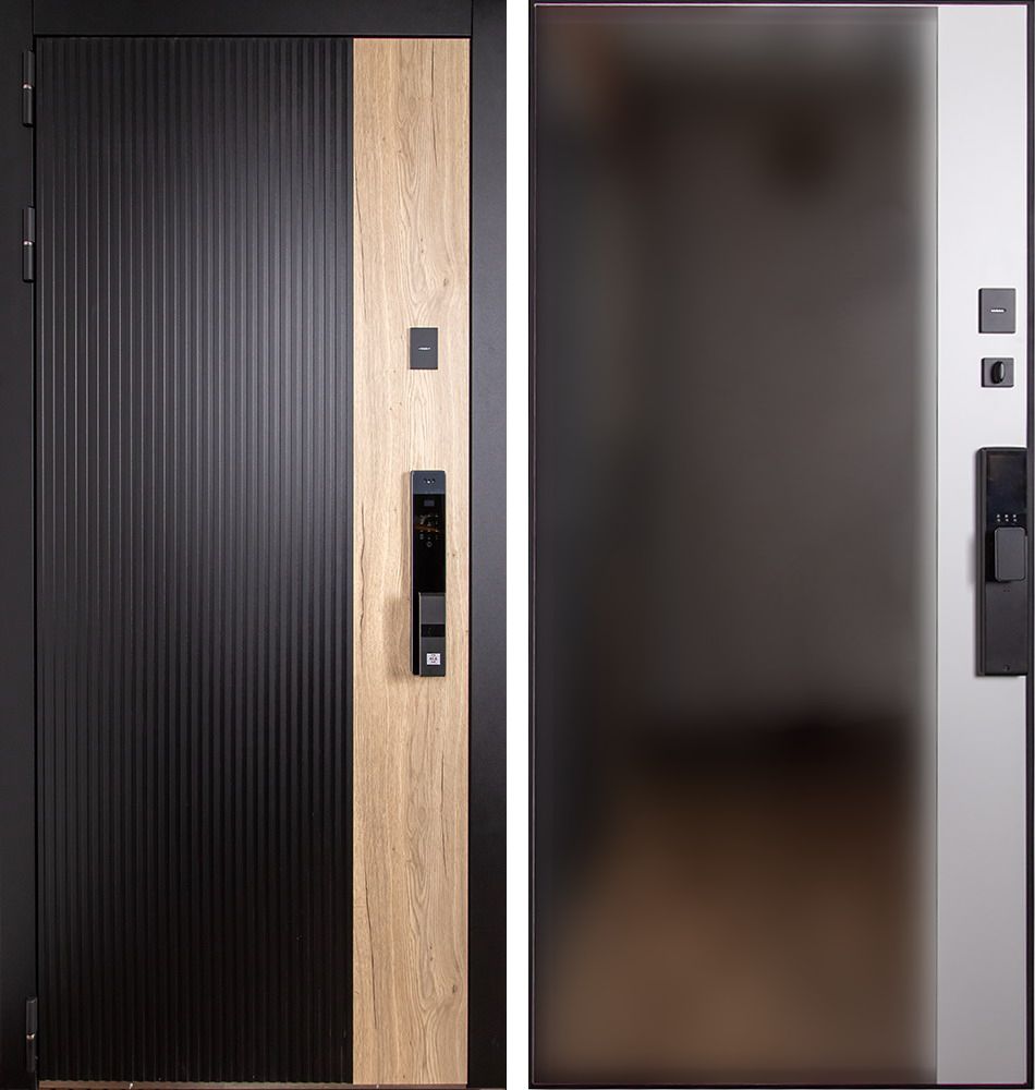 Стальная дверь «Конструктор» с зеркалом | Порошковое покрытие 