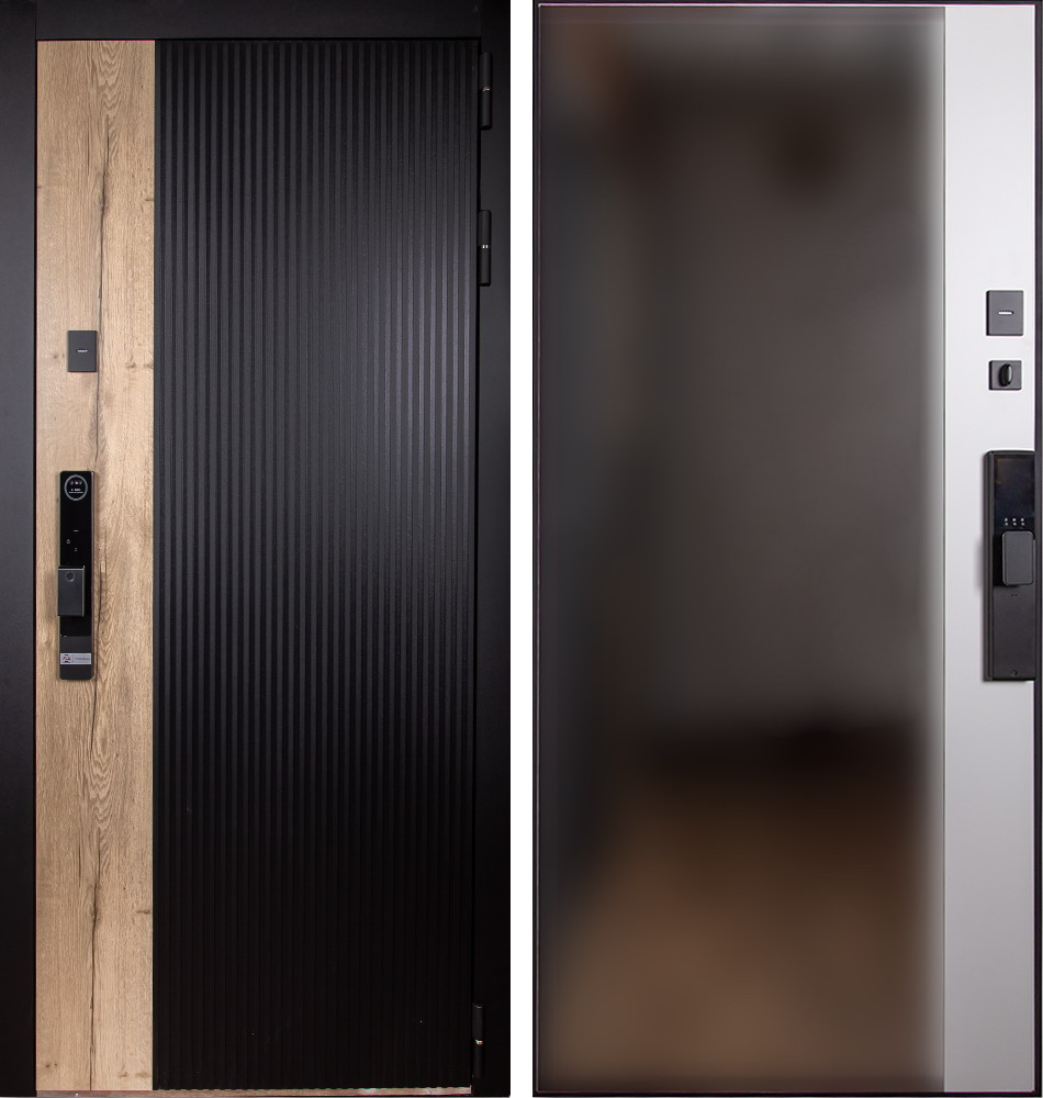 Стальная дверь «Конструктор» с зеркалом | Порошковое покрытие 