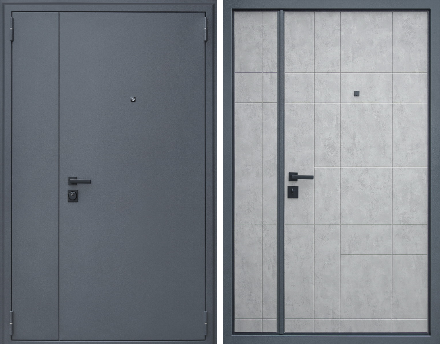 Стальная дверь «Байкал» (двустворчатая) | Порошковое покрытие 