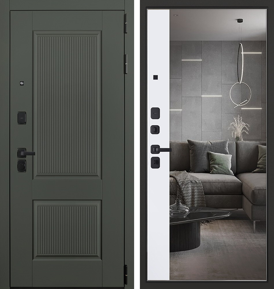 Стальная дверь "Scandi" с зеркалом