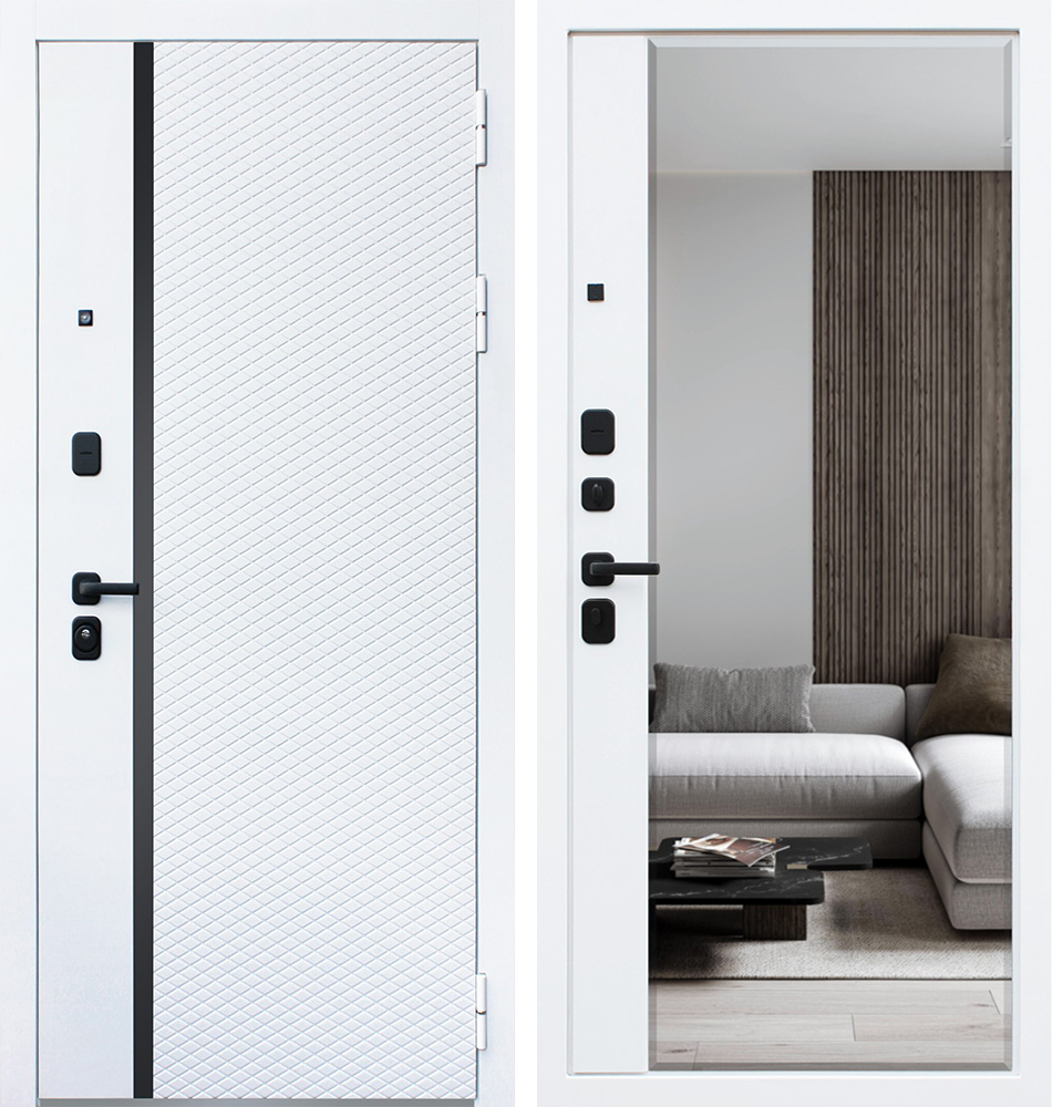 Стальная дверь "Ливерпуль с зеркалом"