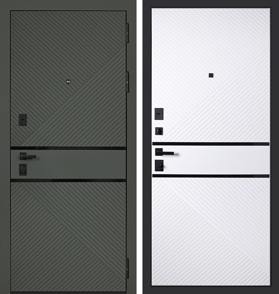 Стальная дверь «Малахит». Заказная модель.