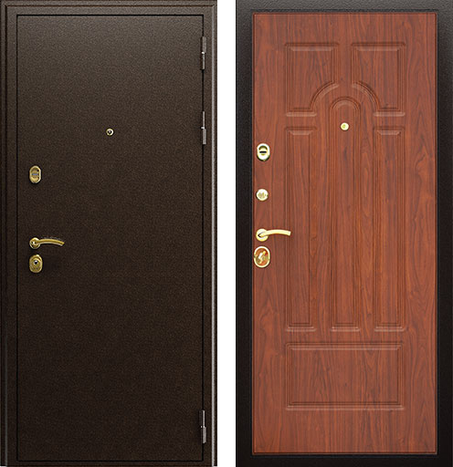 Стальная дверь "Прометей". Заказная модель. | Медный антик, 2050х880; 2050х960правое и левое открывание
