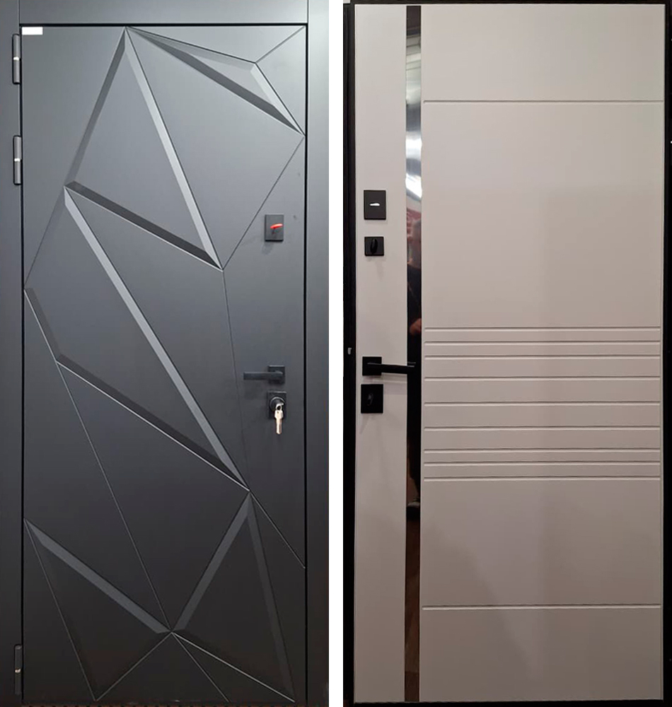 Стальная дверь "Обсидиан" 3Д. Заказная модель.