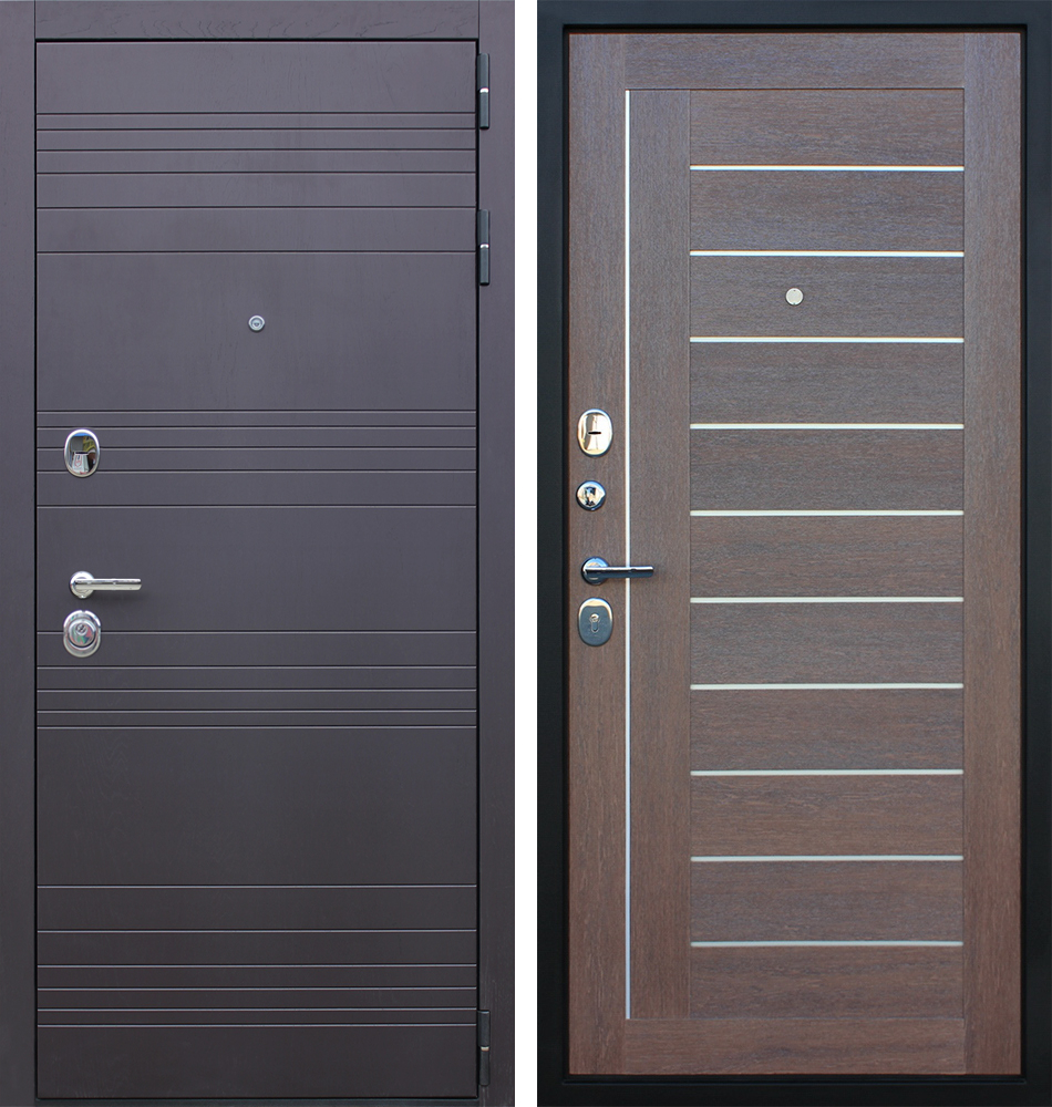 Стальная дверь "Дуэт". Заказная модель. | Муар черный, 2050х880; 2050х960 правое и левое открывание