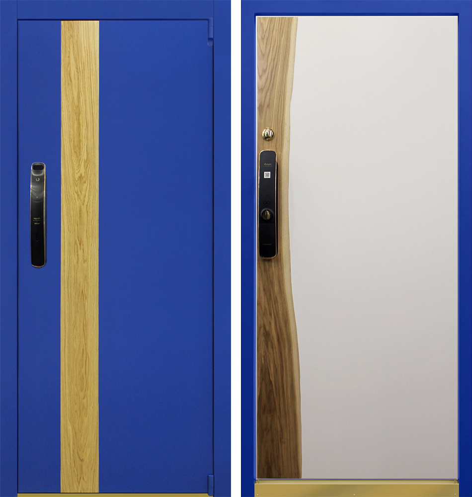 Стальная дверь "Lamborghini". Заказная модель. | Два цвета покраски коробки: внешняя сторона - 