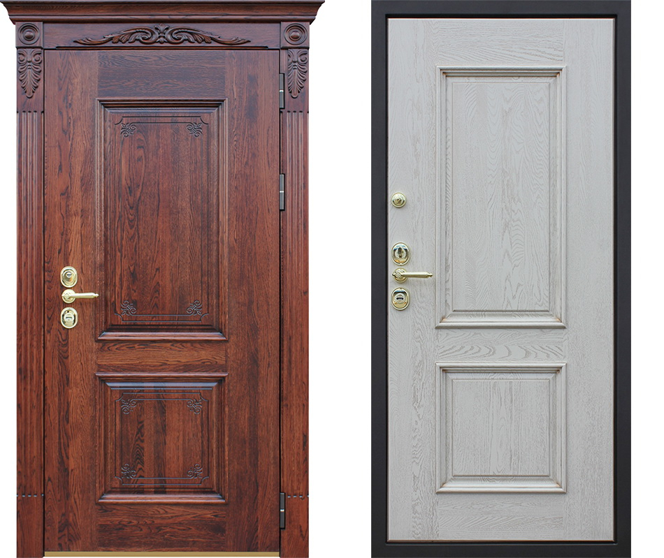 Стальная дверь "Олимп массив дуба". Заказная модель.