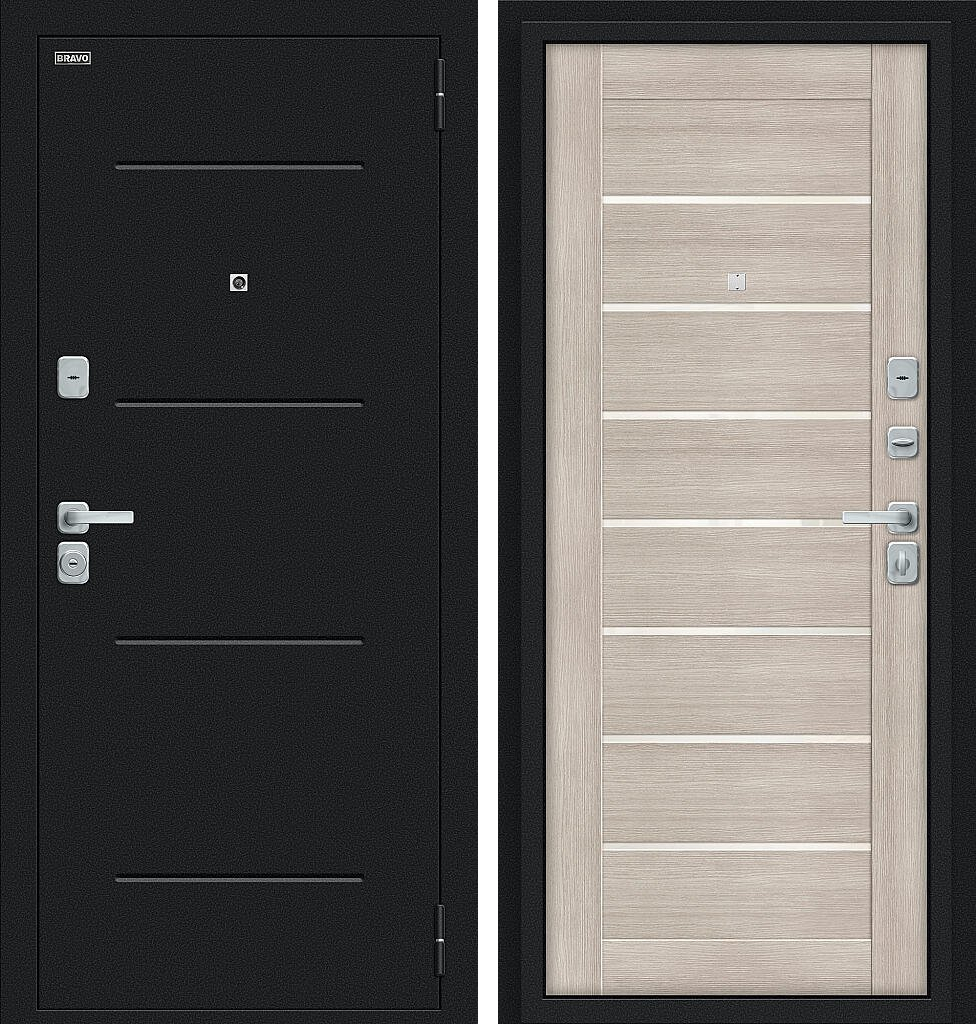 Техно/BChrome, цвет: Букле черное/Cappuccino Melinga