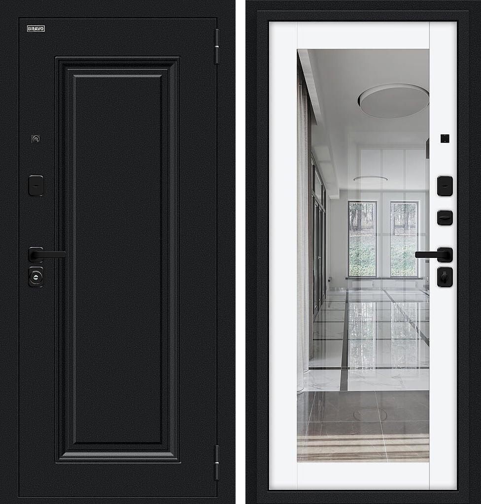 Флэш МФ/SBlack, цвет: Букле черное/White Silk