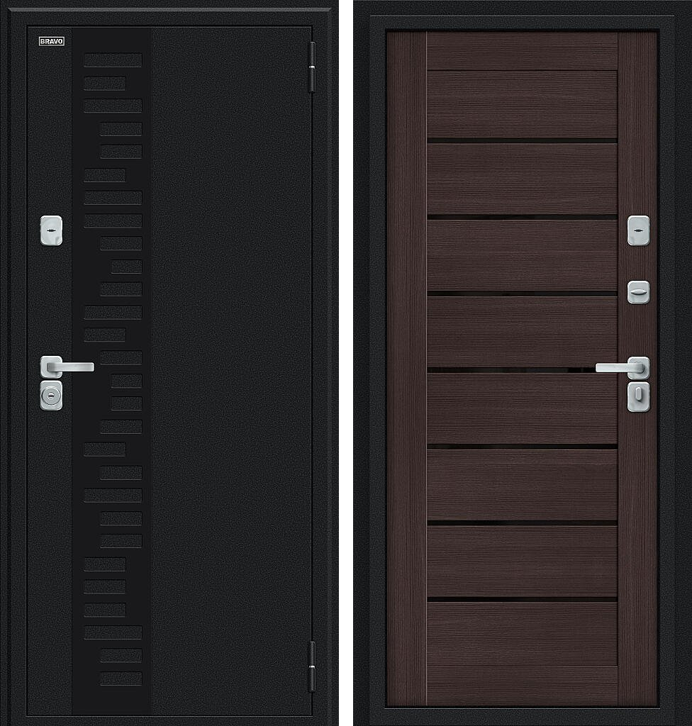 Техно Д2/BChrome, цвет: Букле черное/Wenge Melinga, размер : 